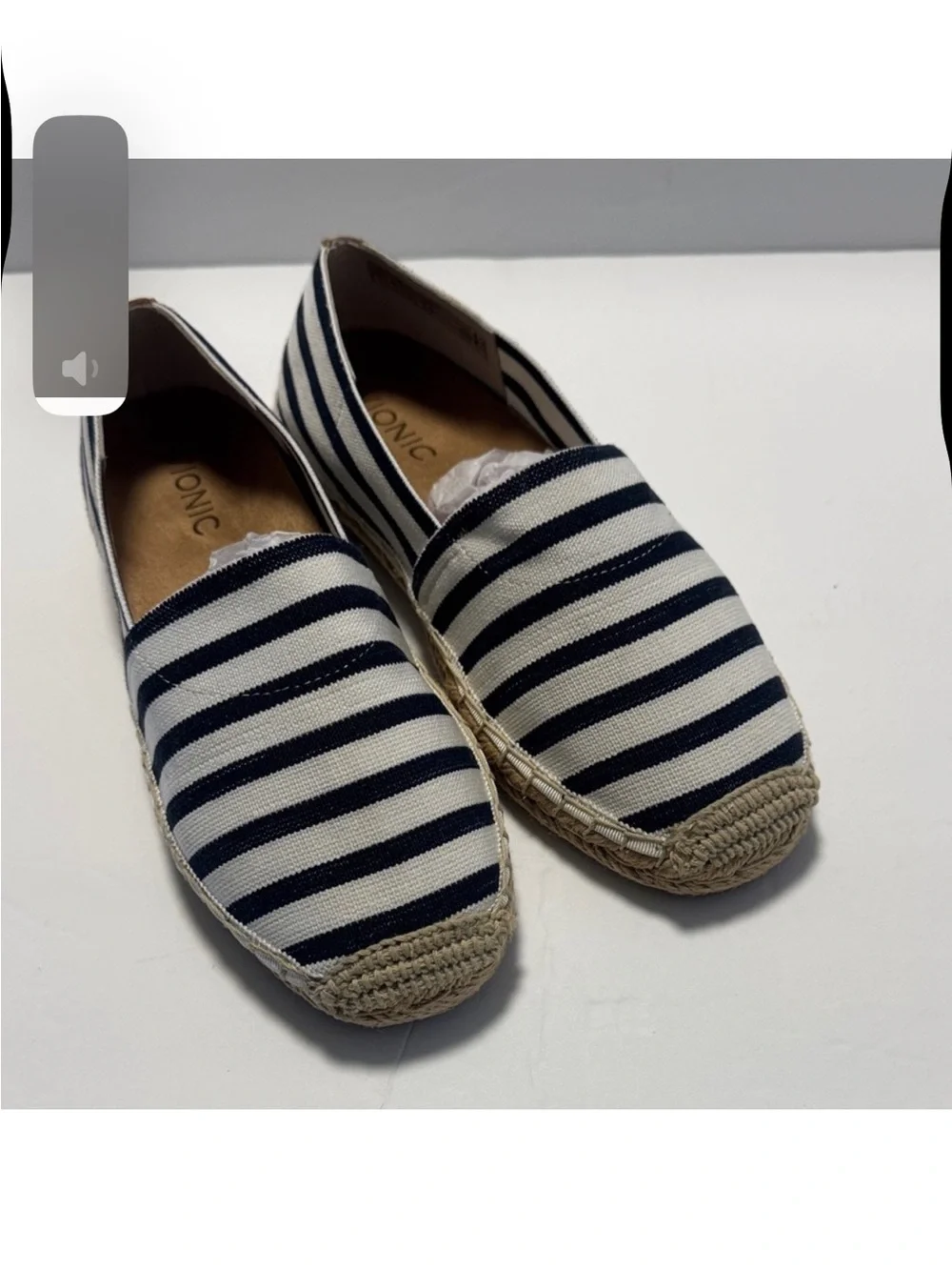 Vionic Valeri Espadrilles Nautical Summer Vacation Travel Cruise Size 7